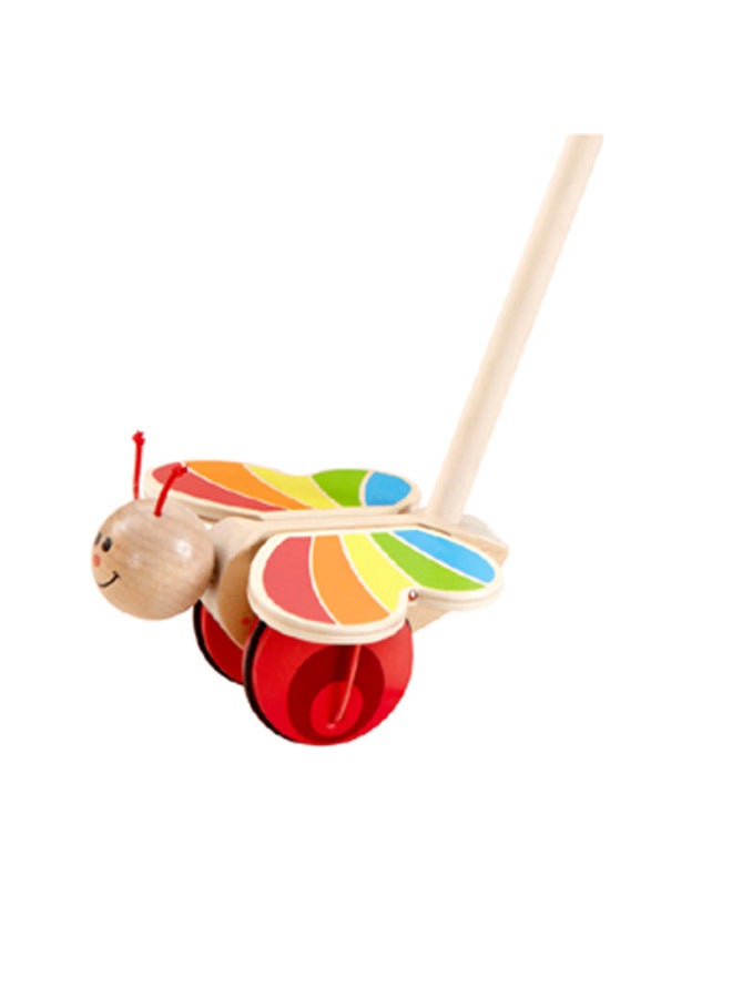 Hape Push Toy Single Pole Push Butterfly Baby Children's Toddler Toy 1-3 Years Old Boys And Girls Wooden - Image 1