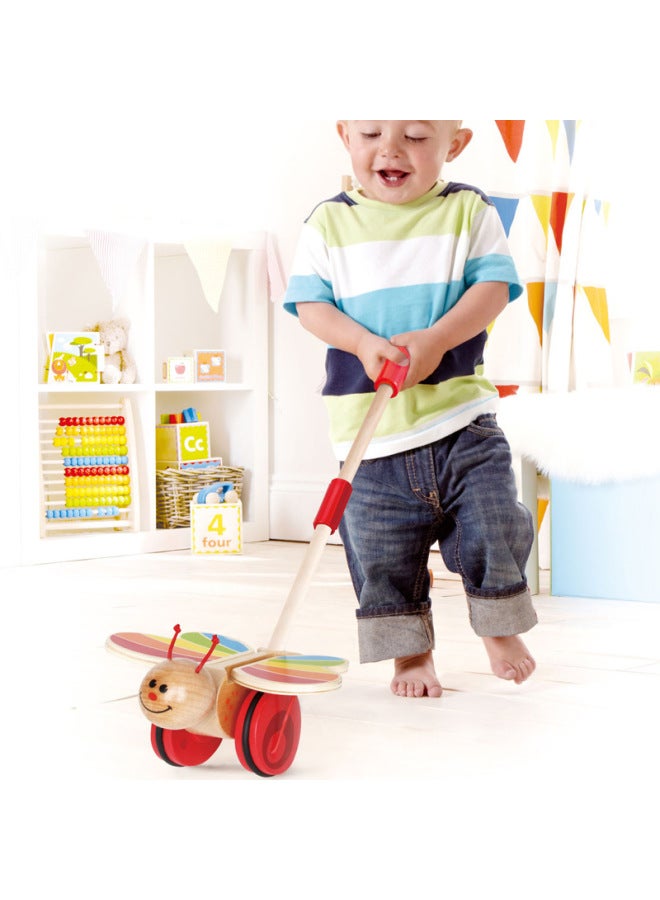 Hape Push Toy Single Pole Push Butterfly Baby Children's Toddler Toy 1-3 Years Old Boys And Girls Wooden - Image 2