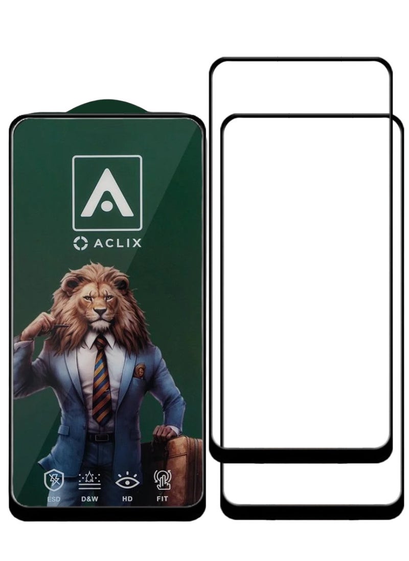 ACLIX 2 Pieces Antistatic ESD Dustproof Premium Quality High Definition Tempered Glass Screen Protector Designed For Oppo A96 - Image 1