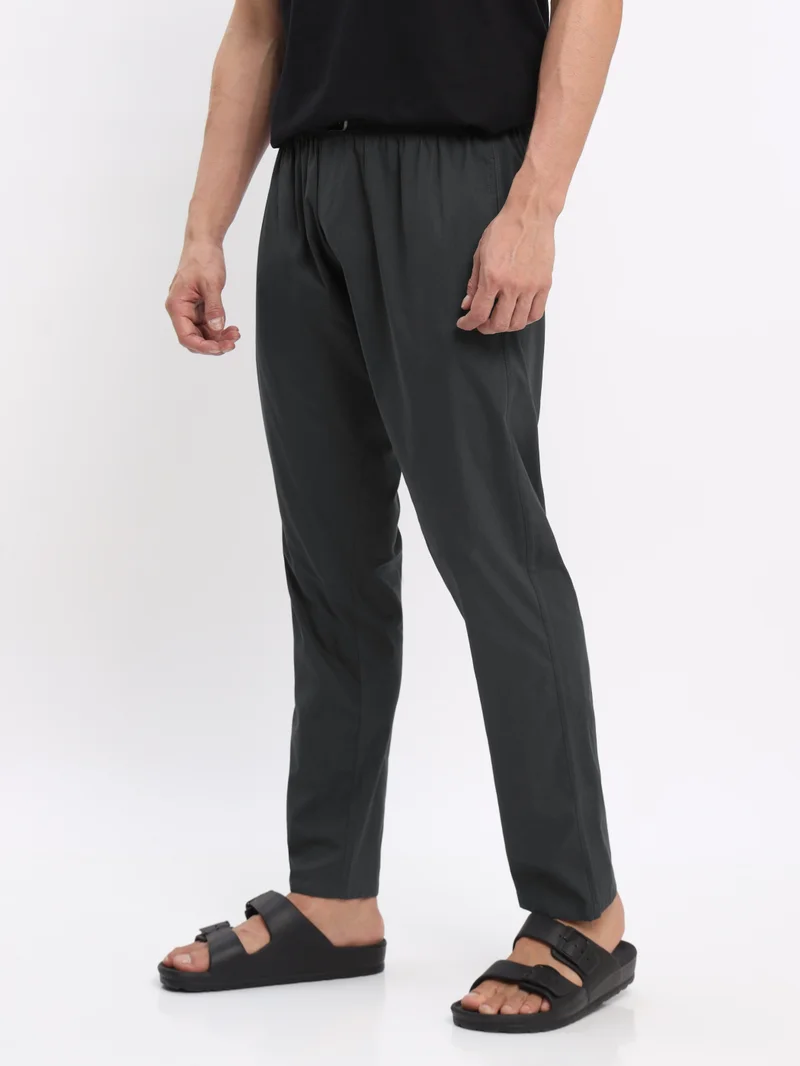 Beyoung Dark Grey Regular-fit Pyjamas