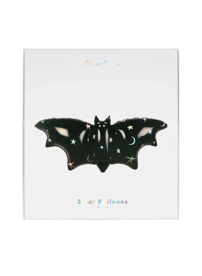 Meri Meri Sparkle Bat Foil Balloons Pack of 3