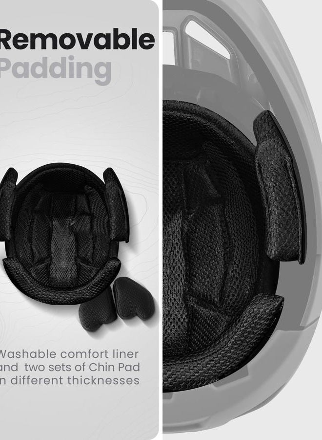 OutdoorMaster MIPS Full Face Mountain Bike Helmet for Men & Women - Two Removable Chin Pad, Ventilation Lightweight - Racing Downhill DH BMX MTB Helmet - Image 5