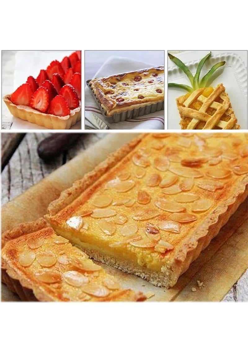 SYOSI Premium Nonstick Rectangular Tart Pan - 14 Inch Quiche Pie Pan with Removable Bottom - Ideal for Pies, Quiches, Cheese Cakes, and Desserts  - Image 4