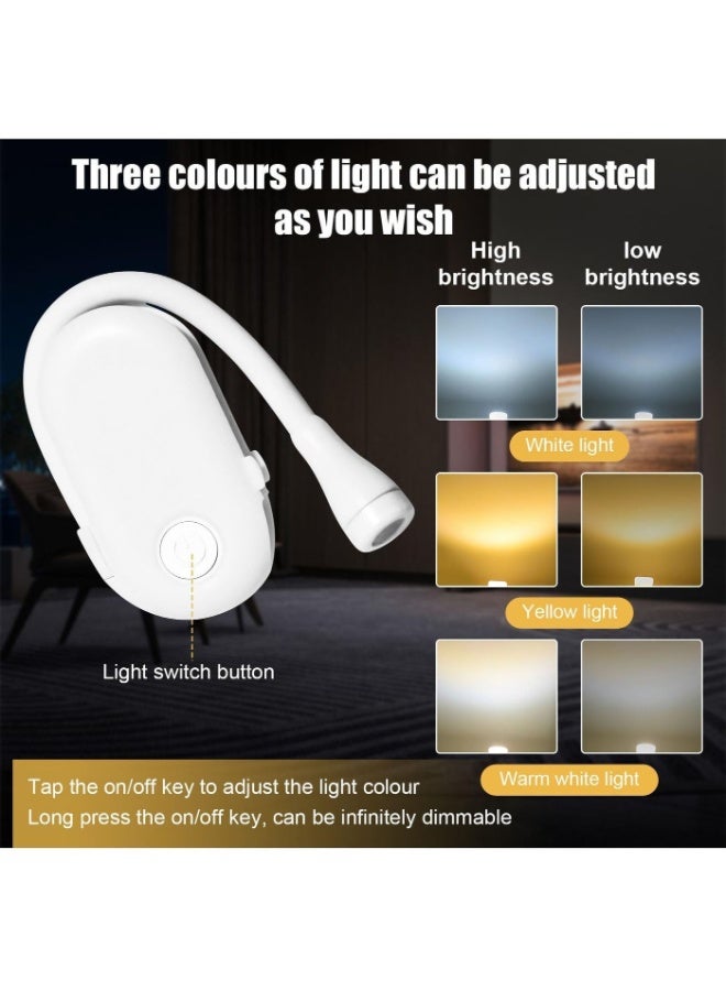 OULIYO Reading Light with Clip, 12 LED Lamp, 3 Color Temperatures, Lightweight Reading Lights for Books in Bed, Up to 60 Hours Eye-Friendly Lighting - Image 5
