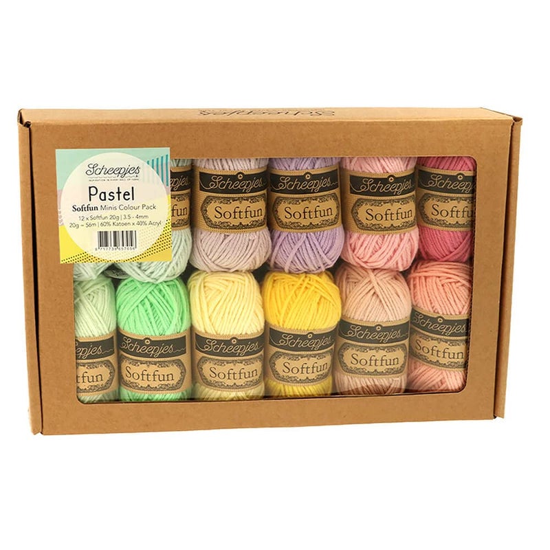 Scheepjes Softfun Color Pack, 12 x 20 g â€“ Spring Blossom â€“ Cotton/Acrylic Blend - Image 5