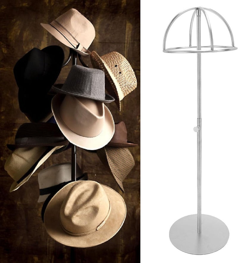Easy assemble Agatige Tabletop Hat Stand, Height Adjustable Metal Hollow Hat Display Rack Wig Head Counter Stand For Home Galleries Retail Stores (Silver) Long term use design Anti topple design Compact design Nationwide delivery Budget global standard quality All user group compatible Nationwide courier network Affordable purchase options Working day delivery service Diverse purchase options All user affordable trusted quality Global simple assemble options Confirmed available stock Stable domestic stock Globally engineered build Trendy natural assorted colors Modern look Low wear optimized design Light precision processed material Global mainstream design picks Classic trendy design picks Fine detail Secure equipped warehouse All storage type compatible - Image 2
