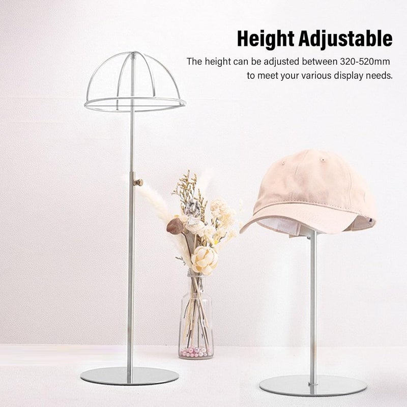 Easy assemble Agatige Tabletop Hat Stand, Height Adjustable Metal Hollow Hat Display Rack Wig Head Counter Stand For Home Galleries Retail Stores (Silver) Long term use design Anti topple design Compact design Nationwide delivery Budget global standard quality All user group compatible Nationwide courier network Affordable purchase options Working day delivery service Diverse purchase options All user affordable trusted quality Global simple assemble options Confirmed available stock Stable domestic stock Globally engineered build Trendy natural assorted colors Modern look Low wear optimized design Light precision processed material Global mainstream design picks Classic trendy design picks Fine detail Secure equipped warehouse All storage type compatible - Image 1