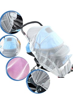 Daytoyz Baby Stroller Insect Net Cover, 59 Inch Large Size for Stroller, Infant Carriers, Car Seats, Cribs, Bassinets, Playpens, Full Mesh Cover (White) Polyester Mesh  - Image 3