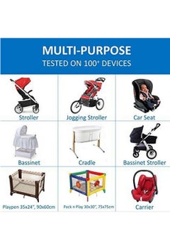 Daytoyz Baby Stroller Insect Net Cover, 59 Inch Large Size for Stroller, Infant Carriers, Car Seats, Cribs, Bassinets, Playpens, Full Mesh Cover (White) Polyester Mesh  - Image 5