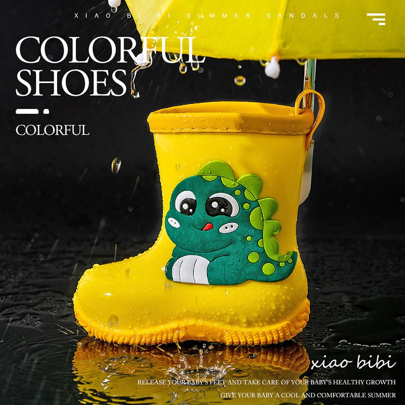 Children'S Rain Boots Boys Babies' Non-Slip Rain Boots Waterproof Children'S Rubber Shoes Girls' Summer Water Shoes For Children Aged 2-6 - Image 4