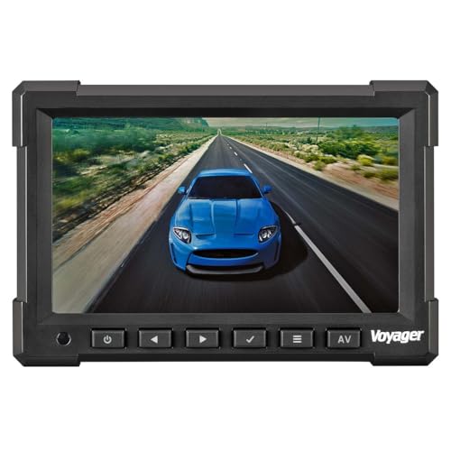 VOYAGER مراقب المركبات Voyager VOM718 7" LCD ملون للعرض الخلفي مع 3 مدخلات كاميرا، فيديو لما يصل إلى 3 كاميرات (الكاميرات تباع بشكل منفصل)، متوافق مع NTSC/PAL، متوافق مع 12V - 24V - Image 1