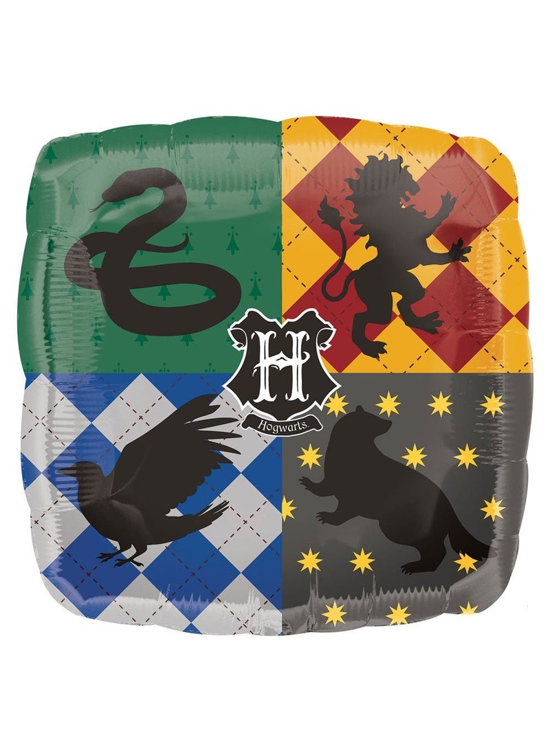 بالون مربع من رقائق معدنية من منازل هوجورتس من هاري بوتر، مقاس 43 سم