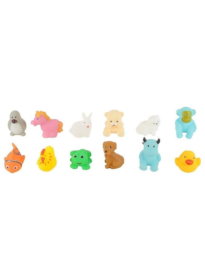 Negi 12 Piece Toddler Baby Bathtub Chu Chu Squeeze Bath Toys Nontoxic Bpa Free Animal Shape (12 Piece Squeeze Bath Toys) - Image 5