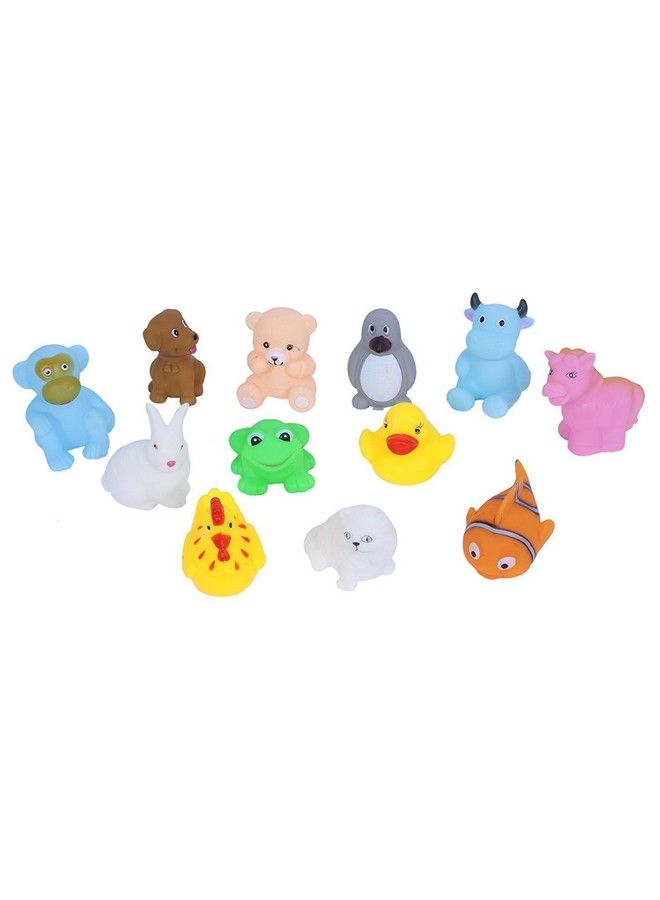 Negi 12 Piece Toddler Baby Bathtub Chu Chu Squeeze Bath Toys Nontoxic Bpa Free Animal Shape (12 Piece Squeeze Bath Toys) - Image 3