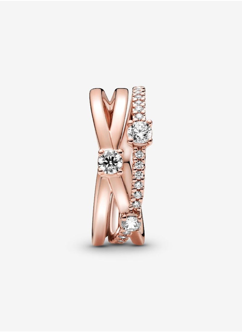 PANDORA Sparkling Triple Band Ring, Size 48  - Image 2