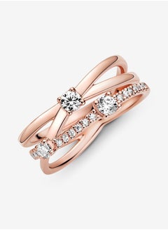 PANDORA Sparkling Triple Band Ring, Size 48  - Image 4