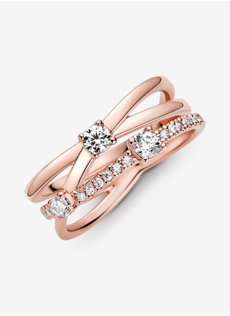 PANDORA Sparkling Triple Band Ring, Size 48  - Image 4