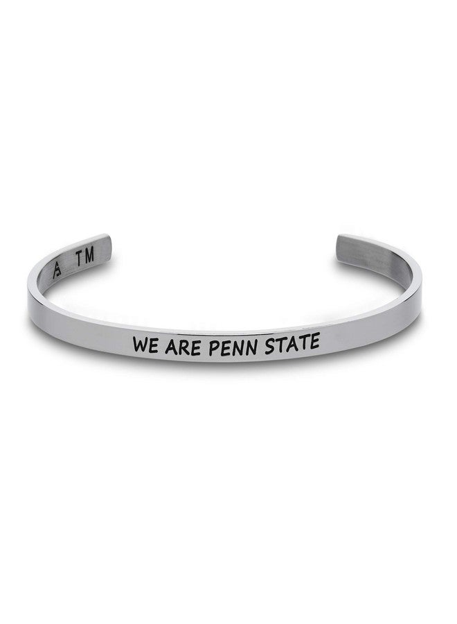 Stone Armory Penn State Bracelet Bangle-We Are Penn State-Adjustable Stainless Steel | Penn State Nittany Lions Jewlery | PSU Jewelry | Penn State Bracelet | Officially Licensed PSU Jewelry - Image 1