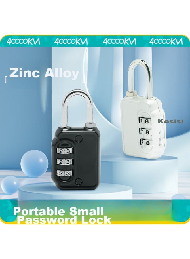 Forty thousand kilometers 40,000 Km Combination Padlock Anti-theft Travel Luggage Lock Suitcase Backpack Padlock Gym Locker Combination Lock Sw3105 Silver  - Image 1