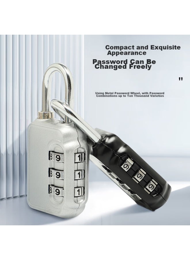 Forty thousand kilometers 40,000 Km Combination Padlock Anti-theft Travel Luggage Lock Suitcase Backpack Padlock Gym Locker Combination Lock Sw3105 Silver  - Image 3