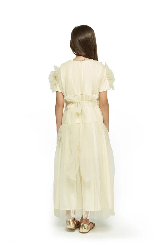 Amri Ruffled Sleeve Maxi Dress