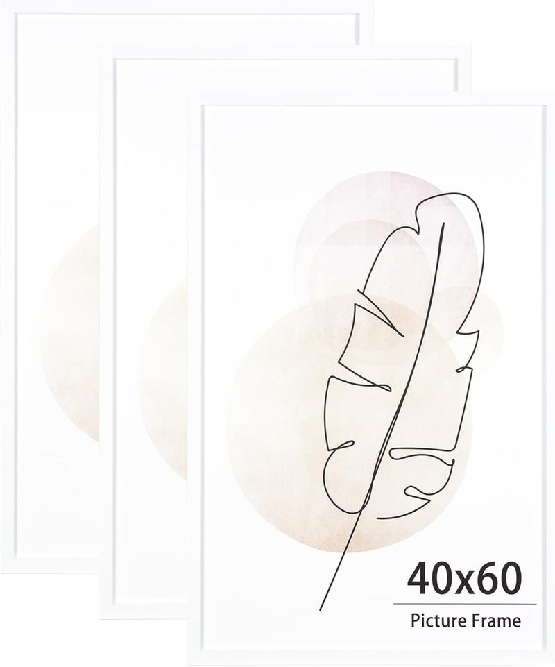 KAIWIN إطار صور للعرض على الحائط والمكتب (أبيض، 40x60 (عبوة من 3)) - Image 1