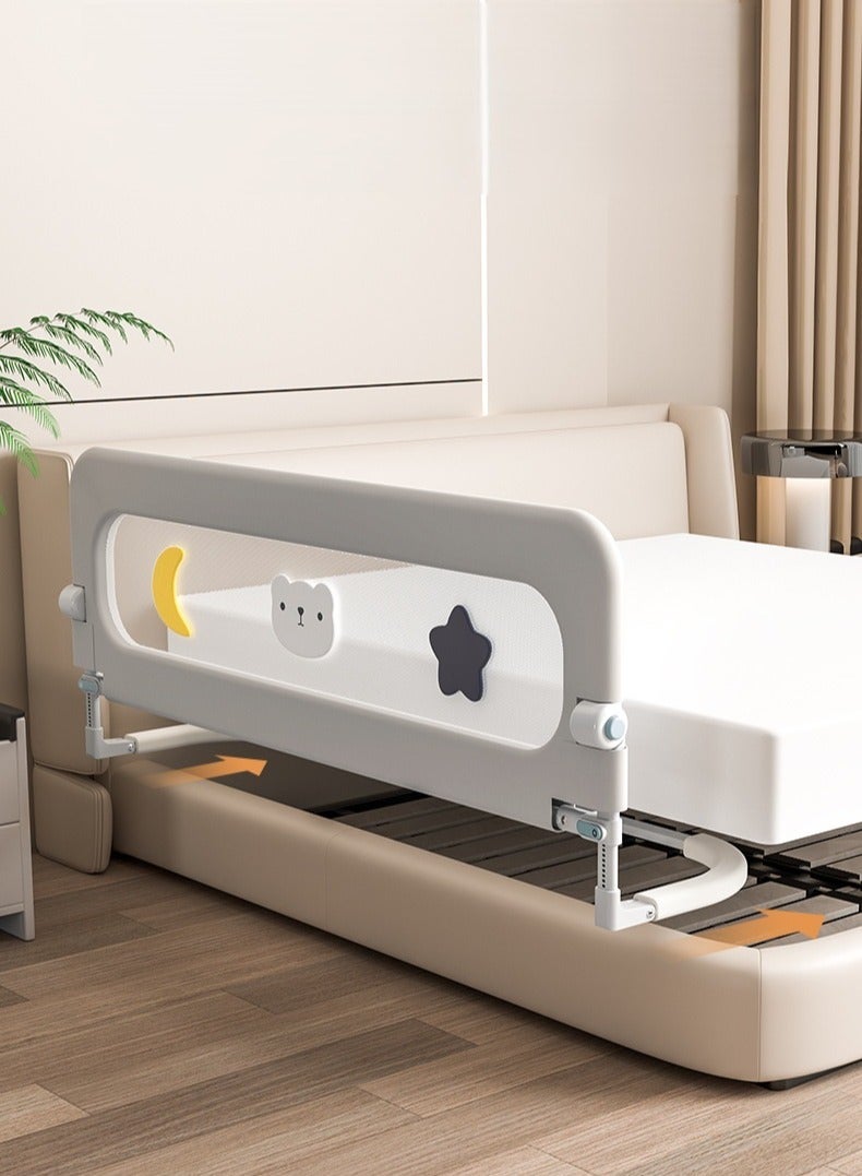 Y&D 1.2M Baby Crib Fence Guardrail Baby Anti Fall Bed Side Barrier Travel Folding Young Children Convenient Bed Fence One Side Toddler Bed Rails For Toddlers,Infant Bed Rail Guard,Portable Baby Toddler Bed Rails Guard Bumper, Toddler Travel Bed Guard,Safety Bed Rails For Toddlers Fence Protector Bed Rails For Queen Kin - Image 2