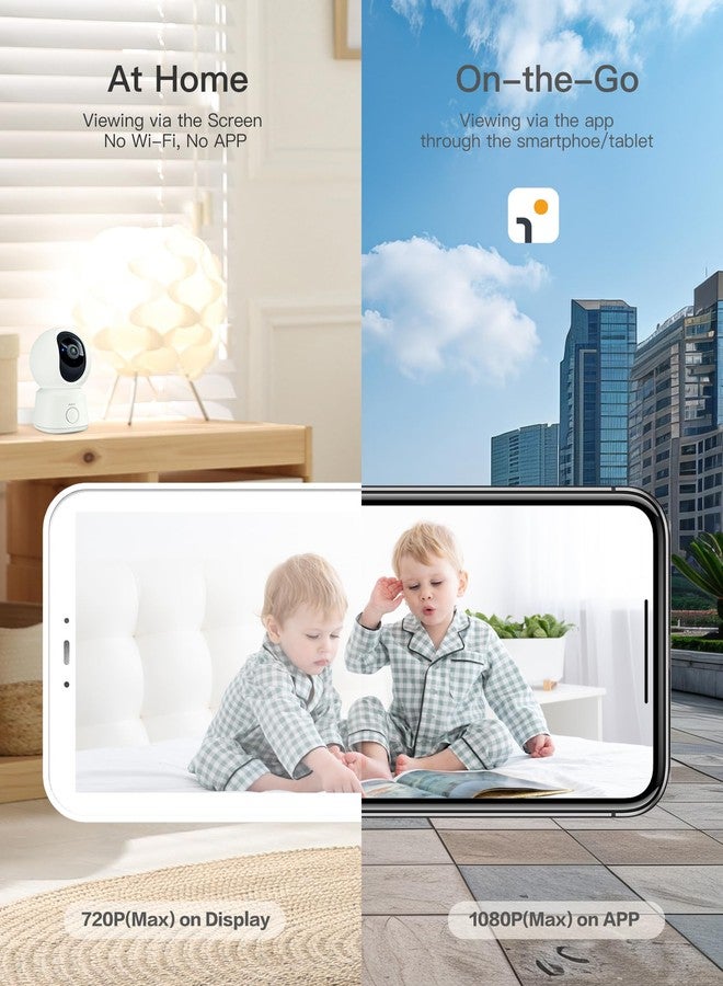 ARENTI Video Baby Monitor with Camera and Audio, 5-inch Smart Baby Camera Monitor with Free Phone App, 1080P, VOX, PTZ, One-Touch Call, Temp Sensor, Lullaby, Night Vision, Auto Tracking, 2-Way Talk - Image 2
