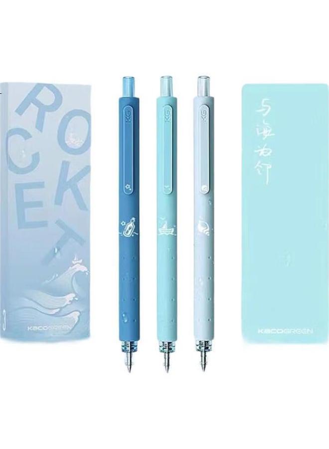 Kaco [Back To School Essential] Kaco Stationery Gel Pen 0.5Mm Black High-Quality Signature Pen For Students' Exam Practice, Jingdian Yu Hai Wei Lian Set (New And Old Packaging Shipped Alternately) - Image 1