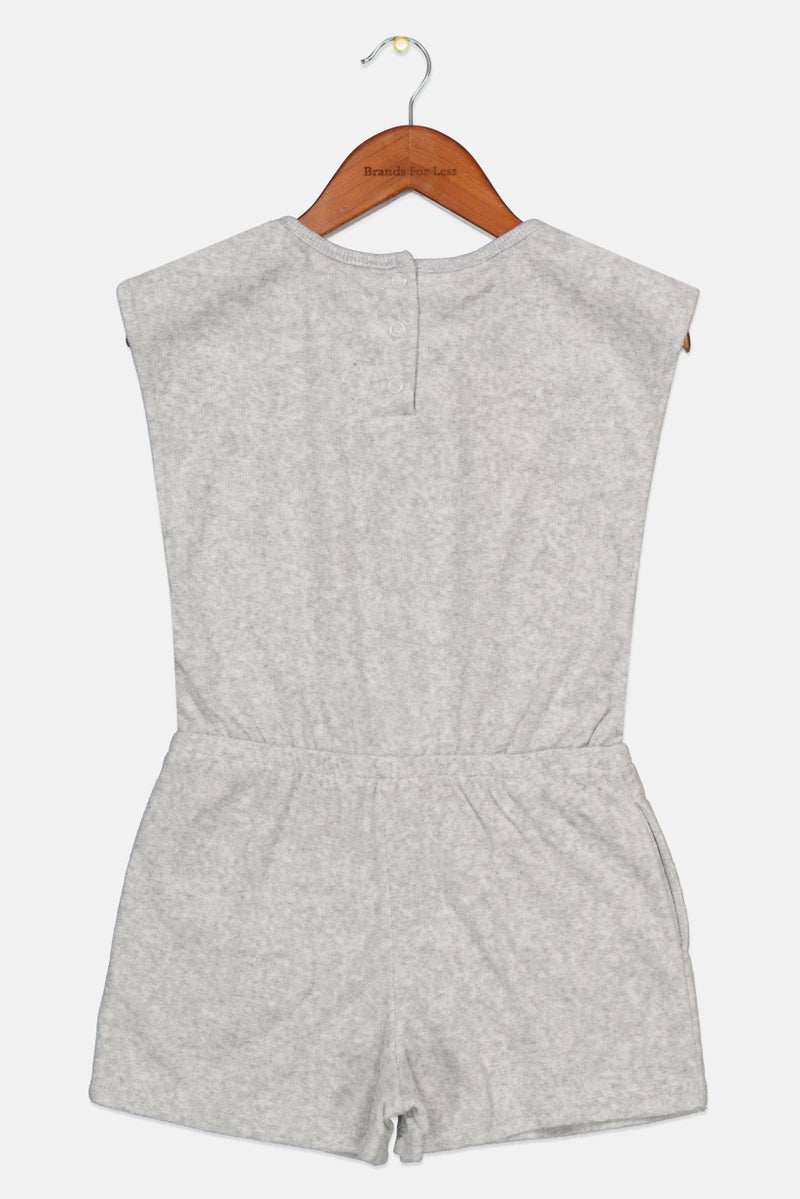 Juicy Couture Kids Girls Brand Logo Romper, Grey - Image 2