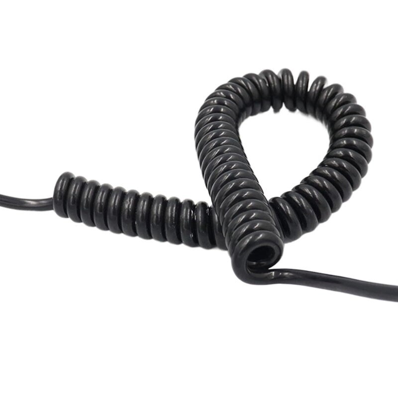 كابل حلزوني رباعي الأنوية من نوع 22AWG قابل للتمديد، بطول يتراوح بين 1 و15 مترًا (يمكن تمديده إلى 12 أمتار). - Image 3