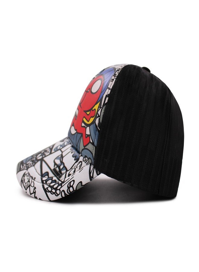 VRITRAZ Kids Cap with Funny Cartoon Comic Print | Stylish, Comfortable Summer Hat | for Lightweight, Adjustable, Stylish Hat for Boys & Girls - Image 3