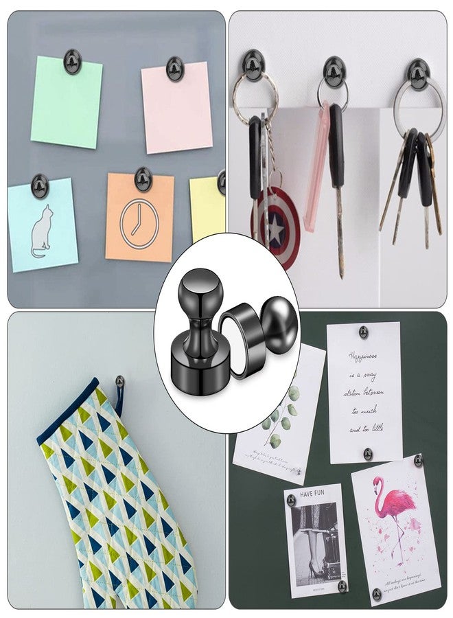 LOVIMAG Fridge Magnets 20Pcs Refrigerator Whiteboard Small Strong Magnet Classroom Kitchen Accessories Decorative Locker Set Decor Must Haves Office Calendar Refrigerador Magnetic Cute Crafts Black - Image 2