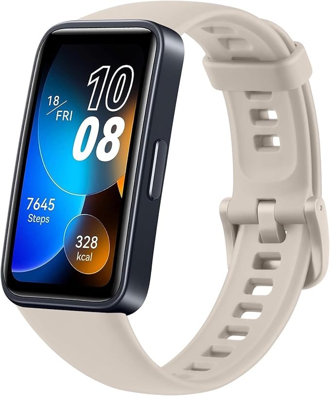 Soft silicone strap, waterproof, breathable, adjustable replacement sports band compatible with Huawei Band 8 and Band 9 - biege - Image 2