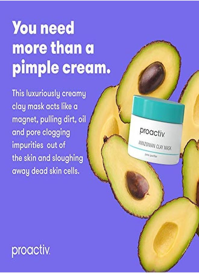 Proactiv - Amazonian Clay Mask, Creamy, Natural Cleansing Skin Care Face Mask With Minerals, Vitamins And Antioxidants, Moisturizing For Acne, Gray, Cucumber, 3 Fl Oz - Image 1
