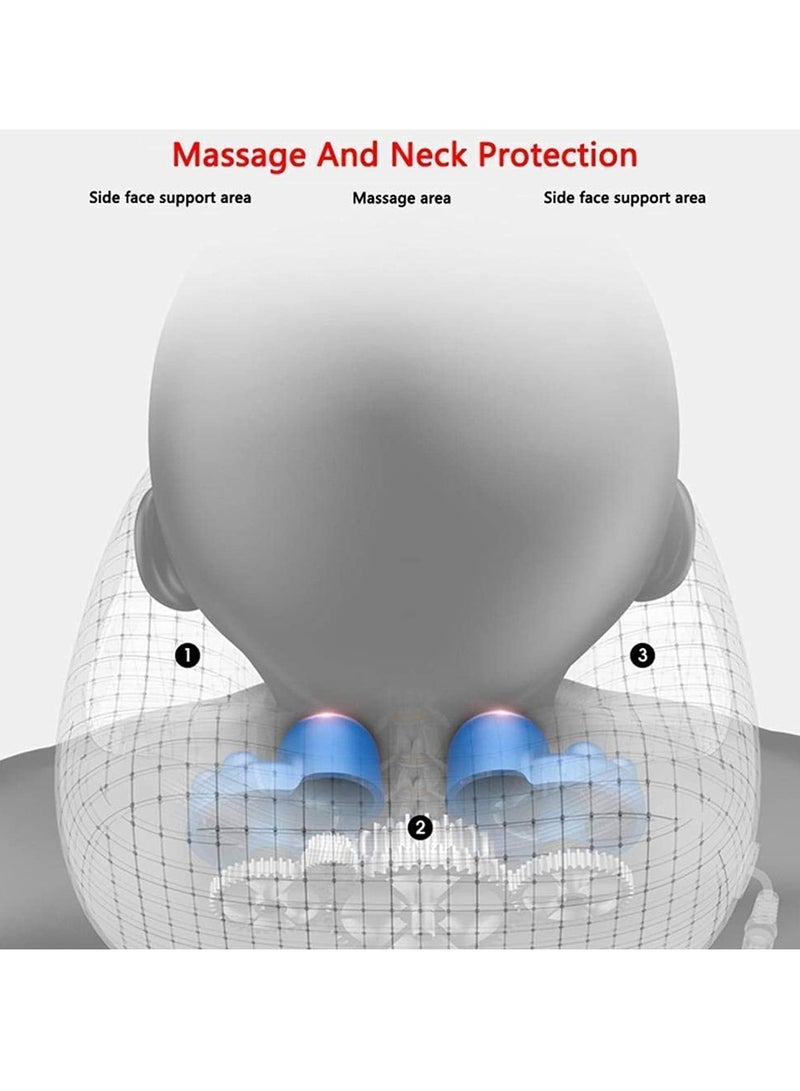 ELTRAZONE Rechargeable U Shaped Cervical Massage Pillow Neck Massager Vibration Pillow, Multifunctional Shoulder and Electric for Relax Muscles Fatigue - Image 5