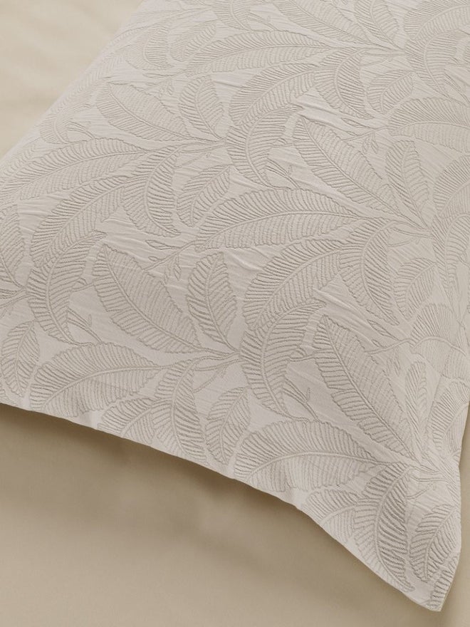 VALENTINI 4-Piece Jacquard Comforter Twin 5 Pcs Set Beige - Image 5