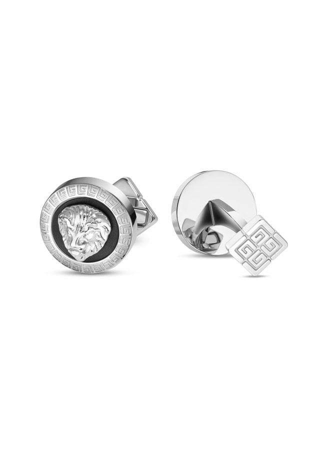 Guy Laroche Leon Stainless Steel Round Cufflinks for Men - Image 2