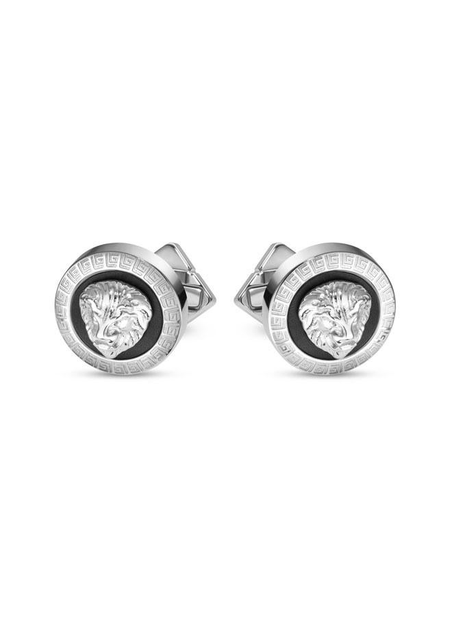 Guy Laroche Leon Stainless Steel Round Cufflinks for Men - Image 3