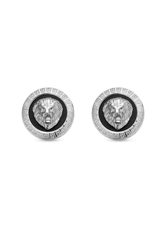 Guy Laroche Leon Stainless Steel Round Cufflinks for Men - Image 1