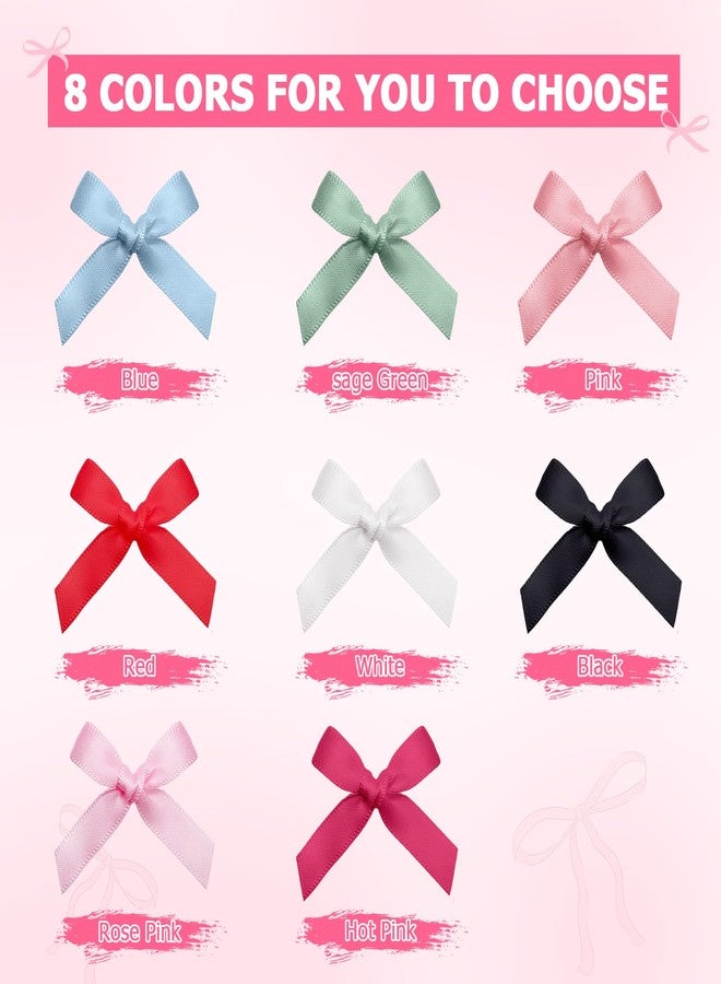 EONSUI 100PCS Mini Pink Bows Decoration with Glue Dots, Tiny Satin Ribbon Ornaments for DIY, Crafts, Favors, Fit for Wedding, Birthday, Bachelorette Party, Bridal Shower, Engagement, Baby Shower - Image 3