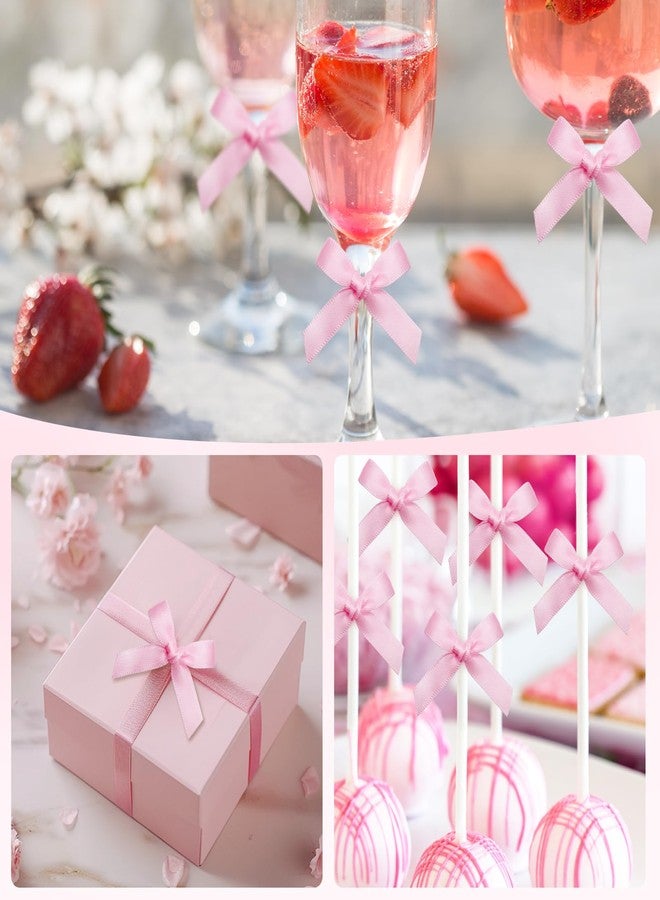 EONSUI 100PCS Mini Pink Bows Decoration with Glue Dots, Tiny Satin Ribbon Ornaments for DIY, Crafts, Favors, Fit for Wedding, Birthday, Bachelorette Party, Bridal Shower, Engagement, Baby Shower - Image 5