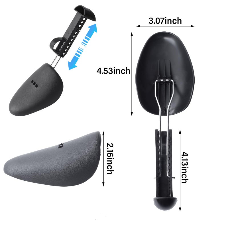 YOLOPLUS+ Plastic Shoe Stretcher Men,10 Pairs Adjustable Shoe Trees for Men Portable Shoe Tree Shaper Stretchers Holder - Image 2