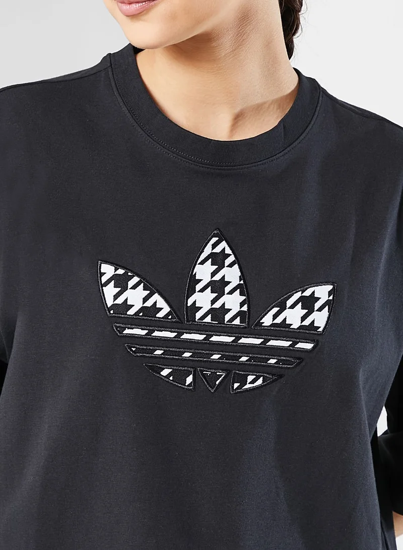 adidas Originals Houndstooth Trefoil Infill T-Shirt