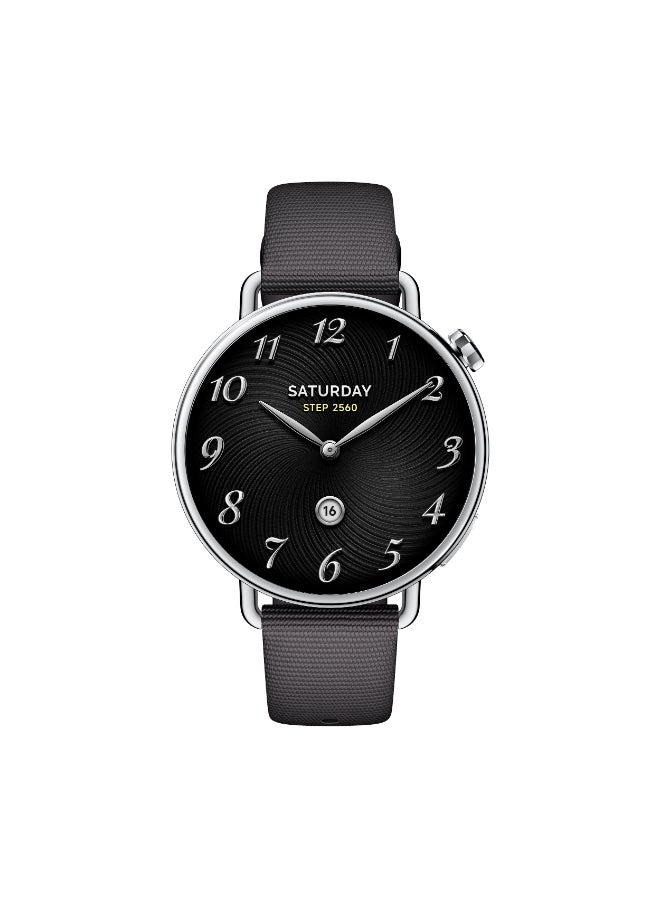 Xiaomi Watch S4 Smartwatch 1.32-Inch Amoled Display, Ultra-Light And Slim, Water Resistant, Bluetooth Calling, Advanced Health Monitoring, 8 Days Battery Life, Remote Control- Fluororubber Black Strap - Image 1