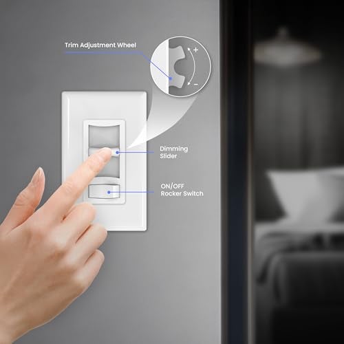 Feit Electric LED Slide Dimmer Switch, Single-Pole or 3-Way Wall Light Dimmer for Dimmable LED & CFL Bulbs, Includes Wall Plate and Wire Nut Installation, DIM/Slide/2, 2 Pack - Image 4