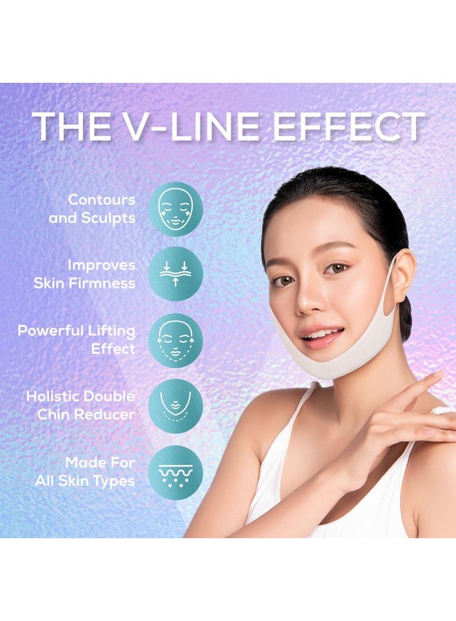 Venus Visage VENUS VISAGE 10 Piece V Line Lifting Mask - Invisible Face Strap, Chin Up Mask, Face Lifting Belt Neck Tape lift for jawline firming and Tightening Contour  - Image 2