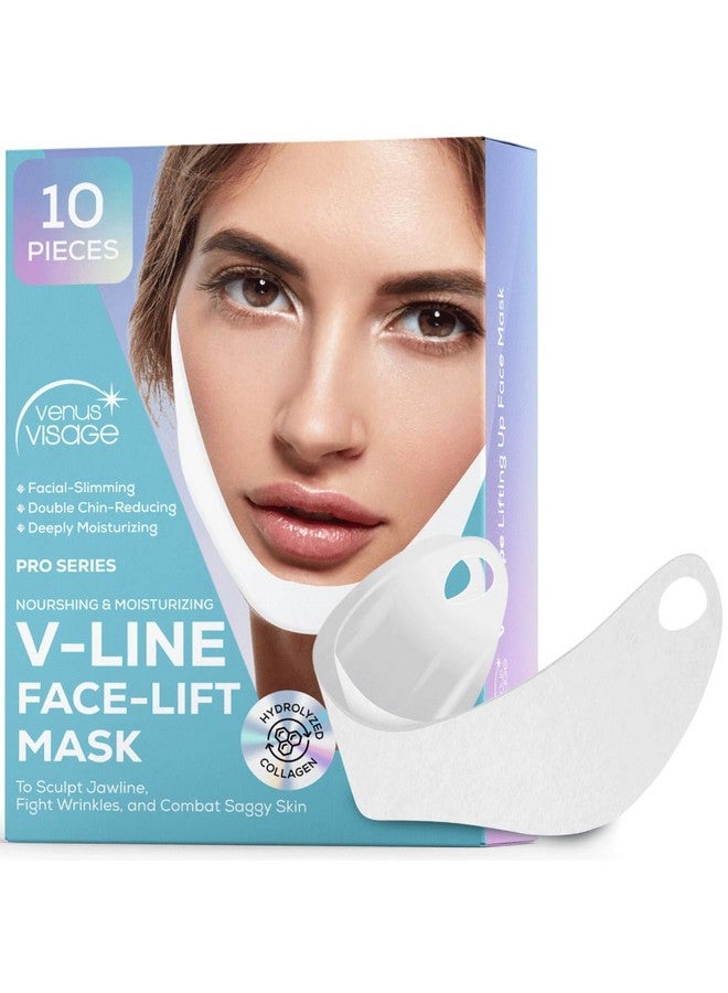 Venus Visage VENUS VISAGE 10 Piece V Line Lifting Mask - Invisible Face Strap, Chin Up Mask, Face Lifting Belt Neck Tape lift for jawline firming and Tightening Contour  - Image 1