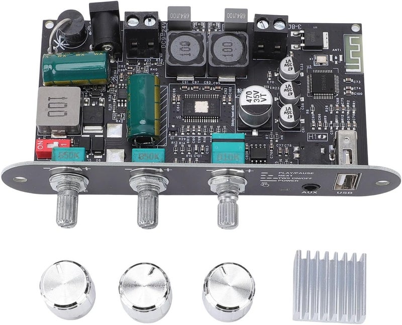 Marhynchus 100W Stereo Pairing Amplifier Board 5.3 Amp Module with Speaker Pairing Dual Indicator Lights for TV Computer Audio Devices - Image 1