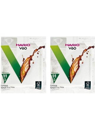 PACK OF 2 - V60 Paper Coffee Filters Size 01 100 Count White - pzsku/ZC4D1E367C86179B62E26Z/45/_/1710238579/94688f36-f2f3-416e-a3af-bb1723b4db2f